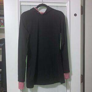 Black Hoodie with Red Accents